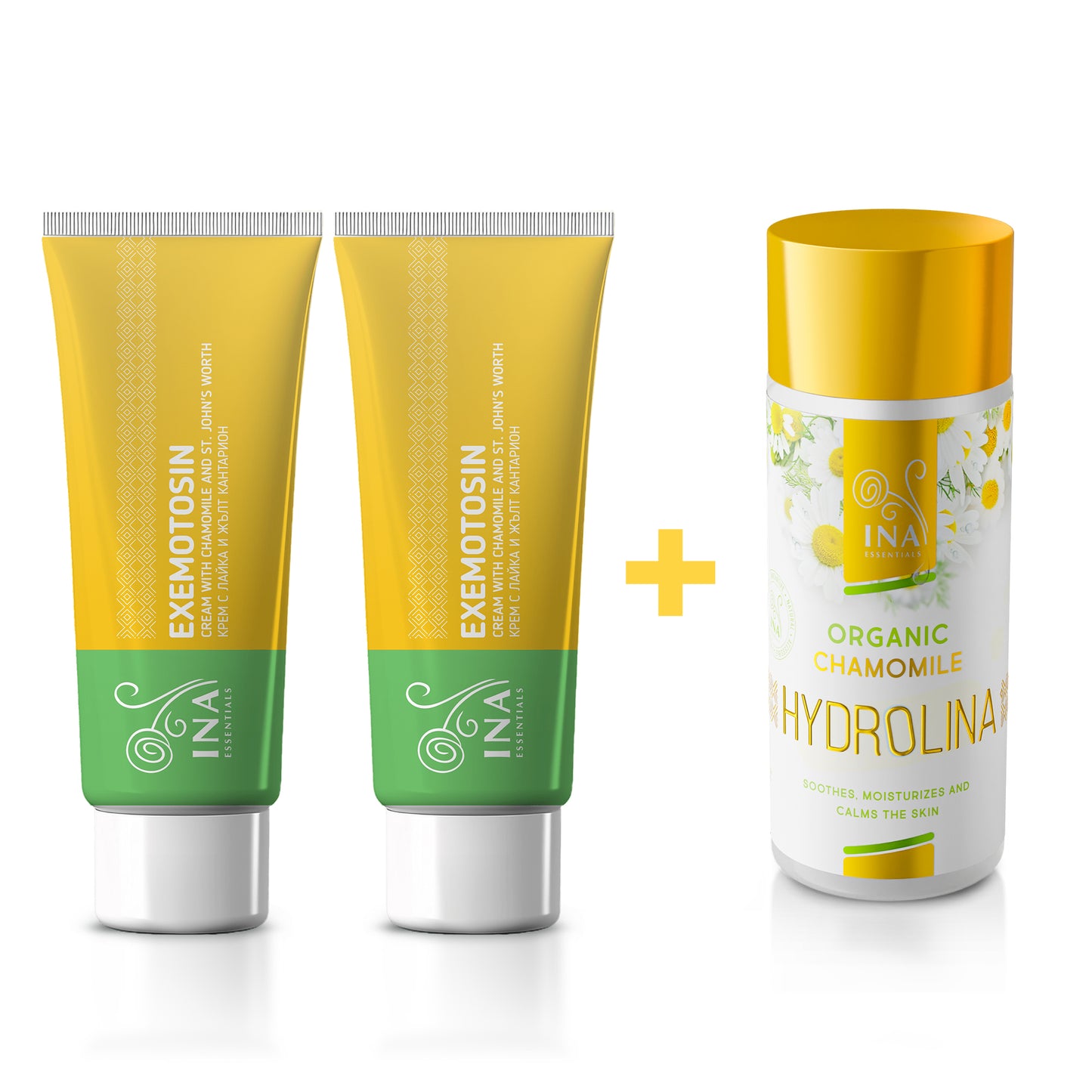 Achetez 2 Crèmes pour le Psoriasis, l'eczéma et les peaux irritées, Recevez 1 Eau de camomille bio gratuite