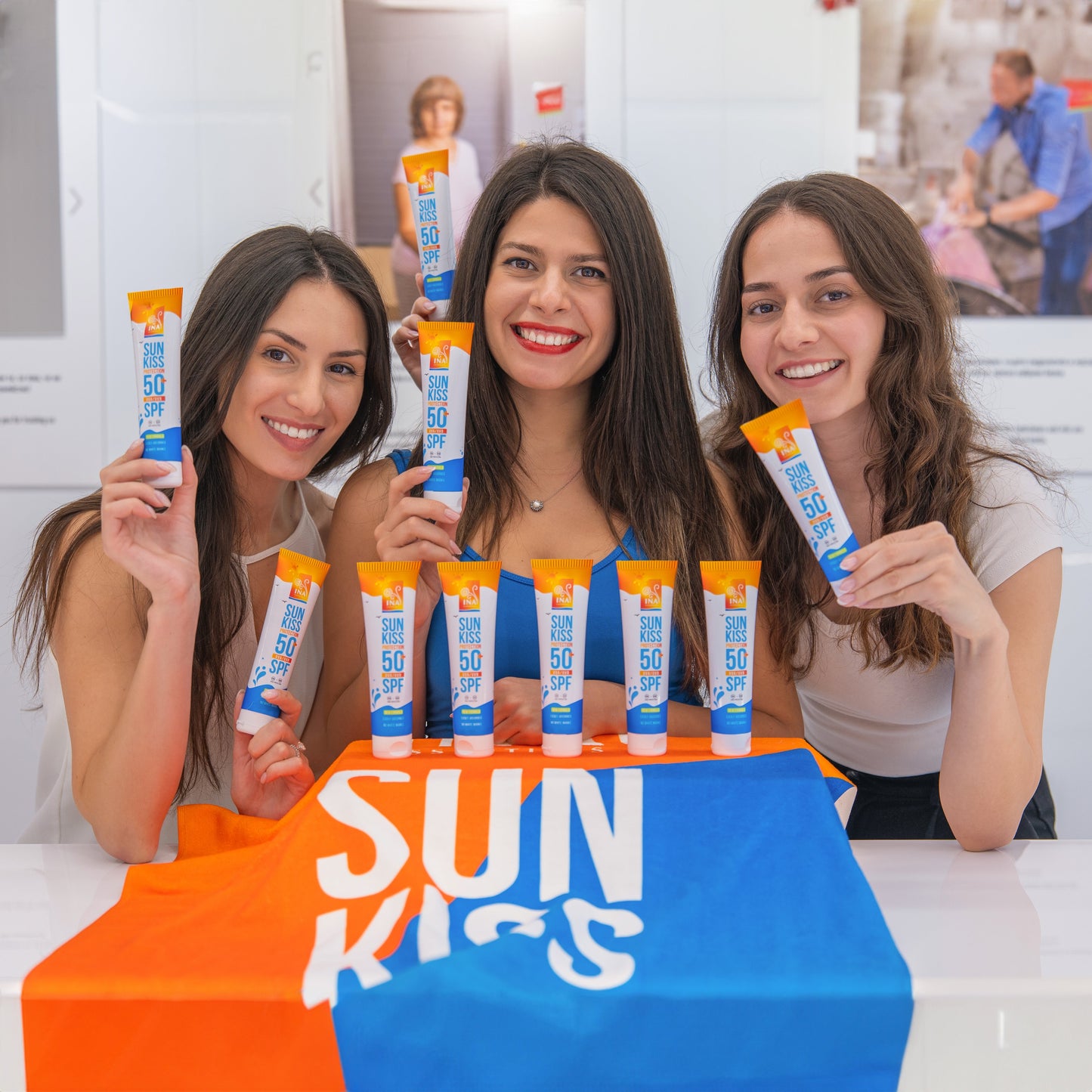 Pack familial pour protection solaire - 2+1 Crème solaire naturelle pour le visage et le corps SPF 50+ avec sapin blanc bio