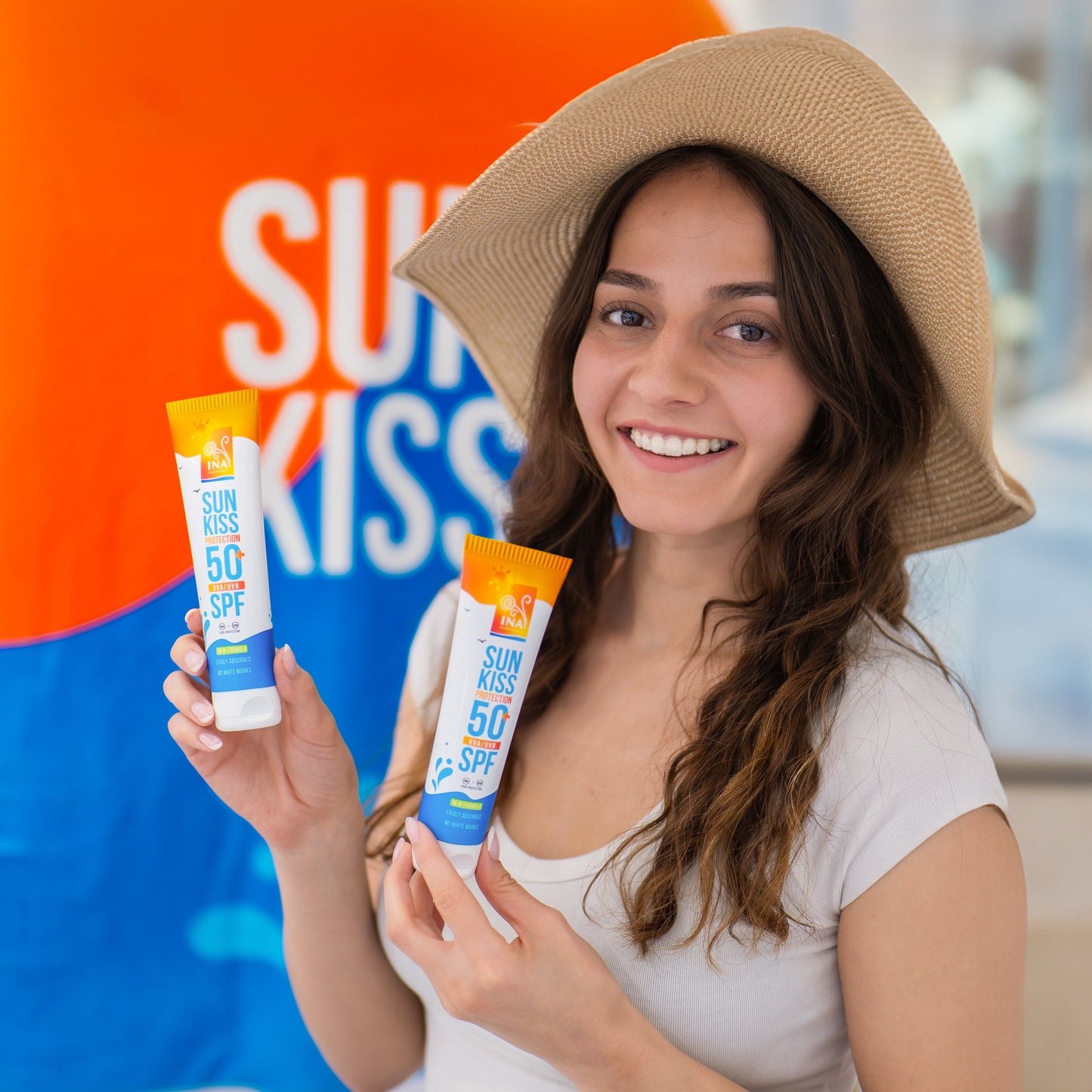 Pack familial pour protection solaire - 2+1 Crème solaire naturelle pour le visage et le corps SPF 50+ avec sapin blanc bio