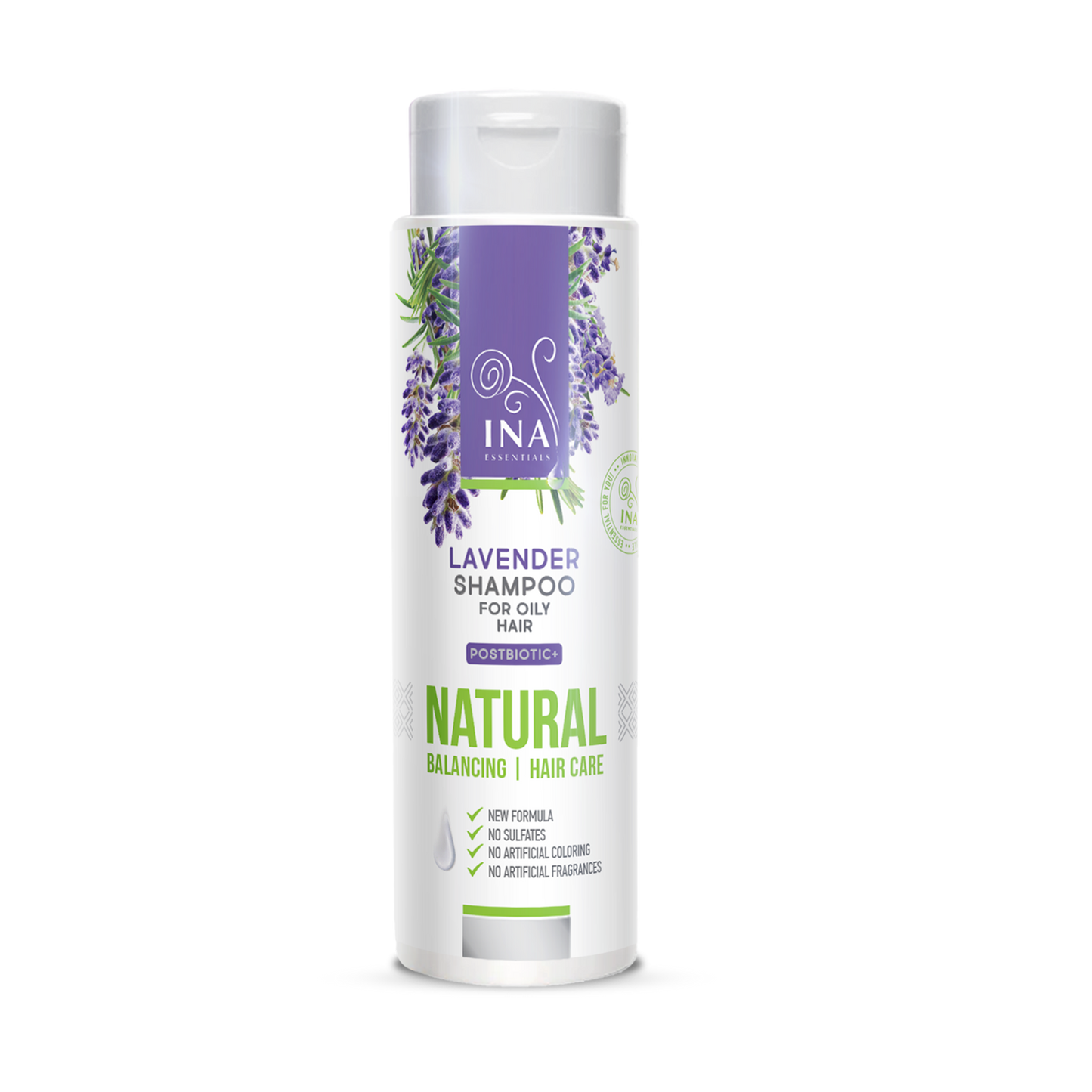 Shampooing Naturel à la Lavande pour pellicules et cuir chevelu Sensible - à l'Huile Essentielle de Lavande