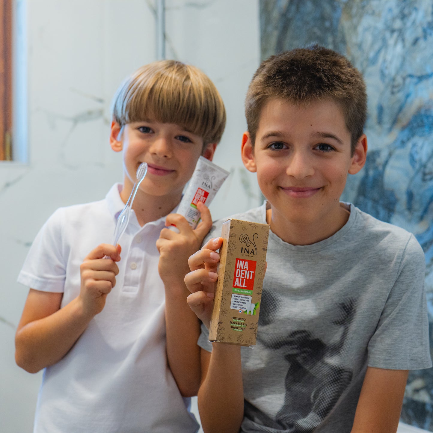 Dentifrice Naturel Sans Fluorure avec Arbre à Perruques, Lessive de la Mer Noire et Postbiotique - Ina Dent-All