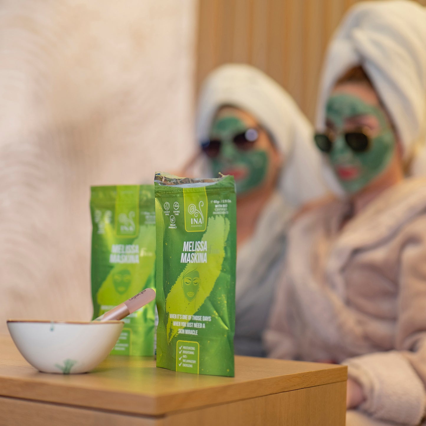 Masque visage - Maskina Mélisse - soin intensif pour peaux Sèches et Fatiguées