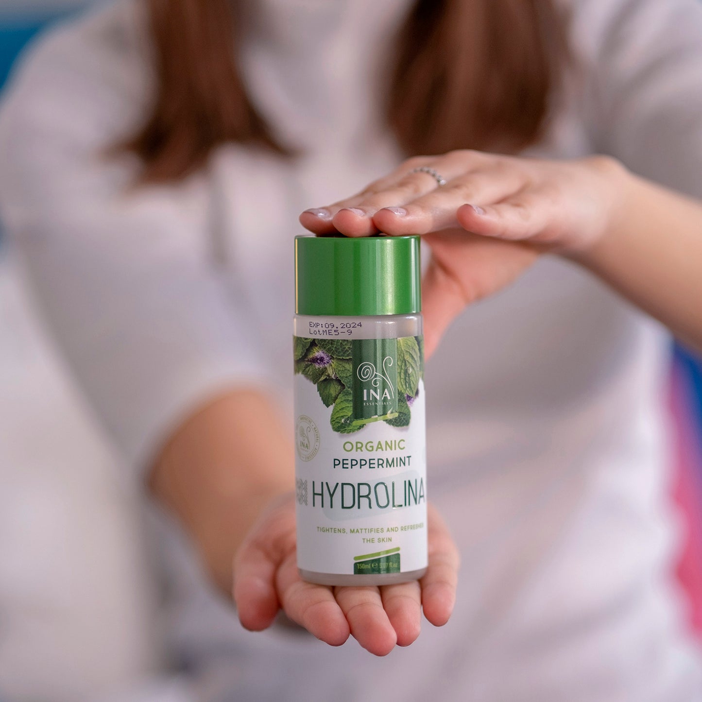Eau de Menthe Poivrée Bio - Hydrolina - Bio Hydrolat pour une peau tendue et un effet Mat