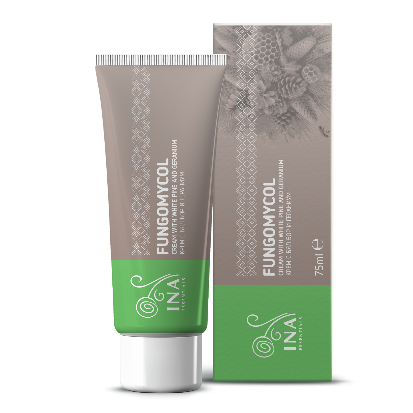 Crème 2 en 1 pour les Mycoses des ongles et la peau sèche et craquelée - au Pin blanc, à l'Urée et au Géranium