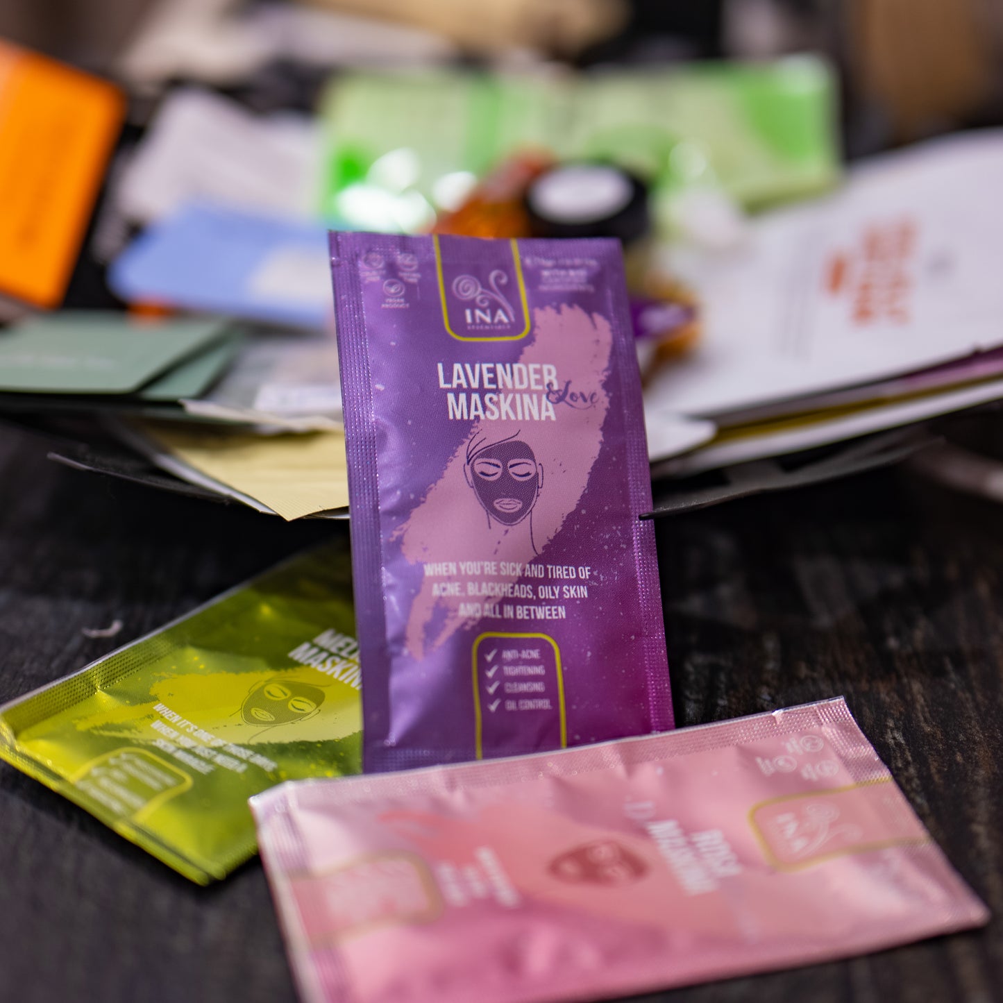 + Cadeau Masque visage - Maskina Lavande - soin intensif pour peaux Grasses à problèmes (échantillon)