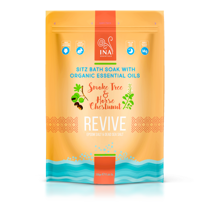 Revive - Sels de bain à l'Arbre à Perruques et au Marron d'Inde pour les Varices et les soins Post-partum