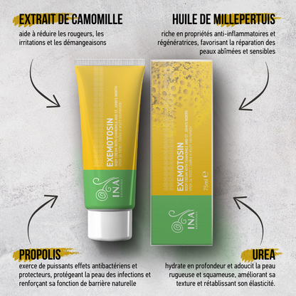 Crème pour le Psoriasis, l'eczéma et les peaux irritées - au Millepertuis, à la Camomille et à la Propolis
