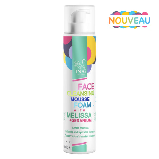 Mousse Nettoyante Naturelle pour le Visage à la Mélisse et au Géranium - pour tous types de peau