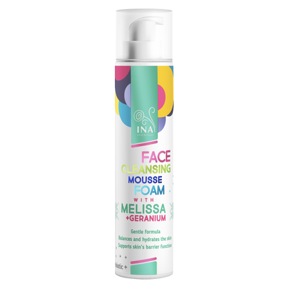 Mousse Nettoyante Naturelle pour le Visage à la Mélisse et au Géranium - pour tous types de peau
