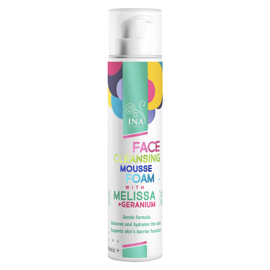 Mousse Nettoyante Naturelle pour le Visage à la Mélisse et au Géranium - pour tous types de peau