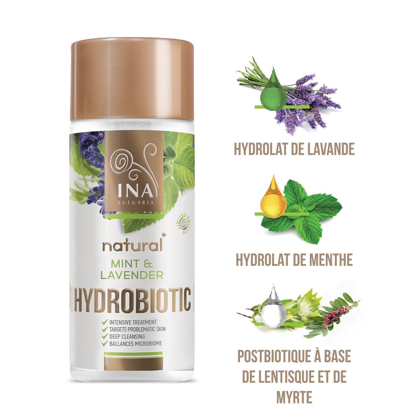Hydrobiotic - Lavande & Menthe - soins intensifs pour l'Acné
