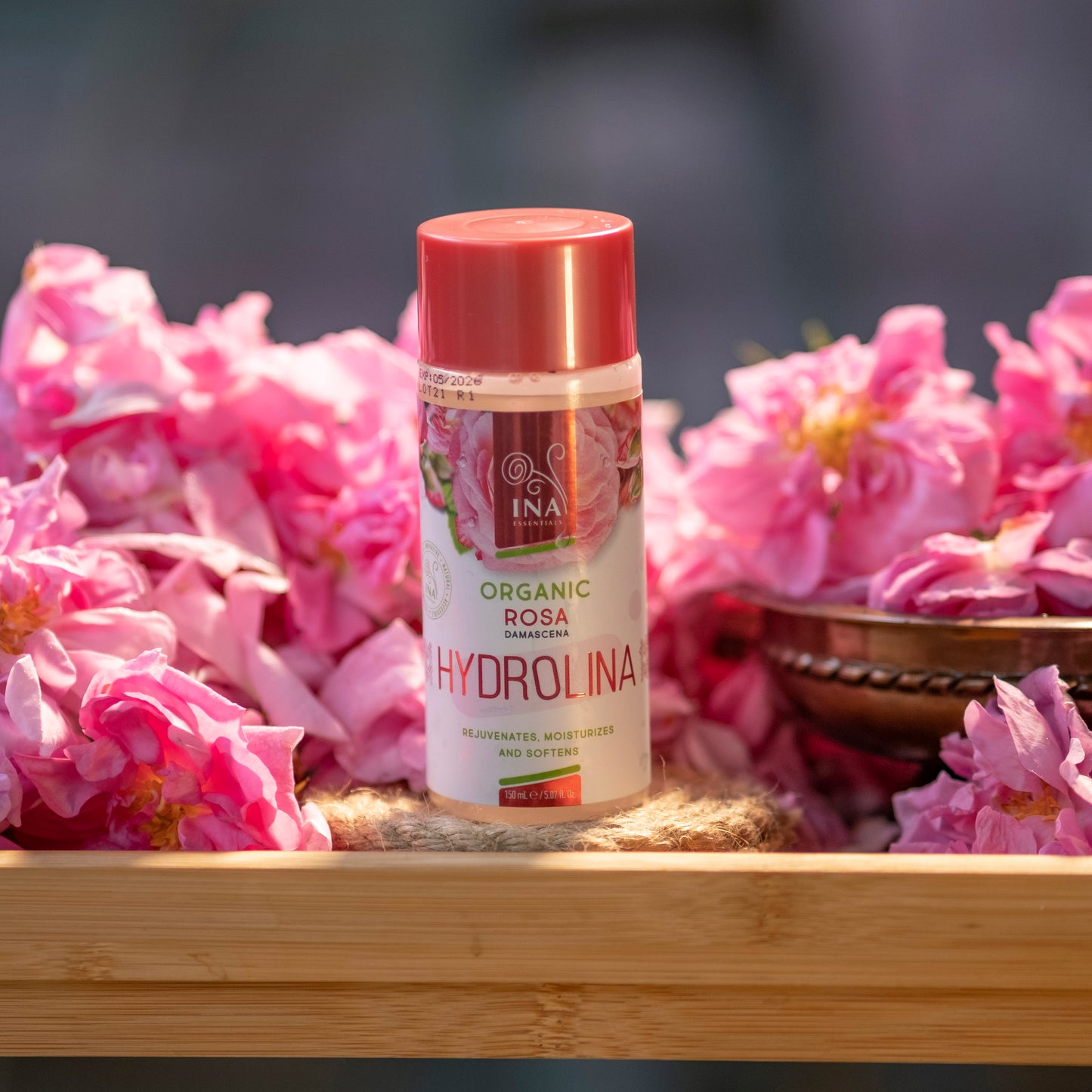 Eau de Rose - Hydrolina - Bio Hydrolat de Rose pour Peau sèche