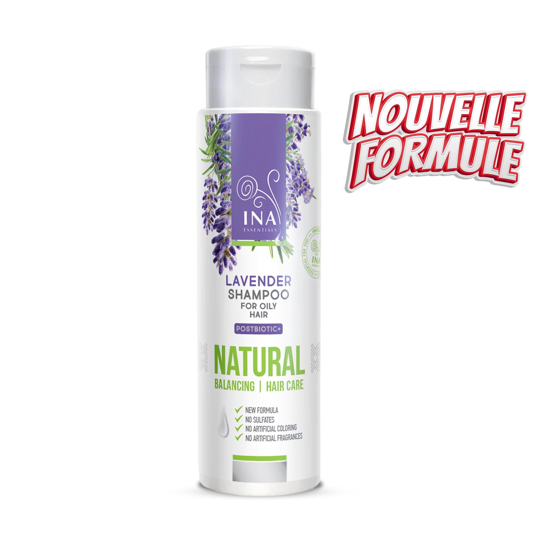Shampooing Naturel Antipelliculaire à la Lavande pour Cheveux Gras (200 ml) - à l'Huile de Lavande BIO
