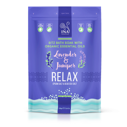 Relax - Sels de bain à la Lavande et au Genévrier pour la Relaxation et le Soulagement du Stress
