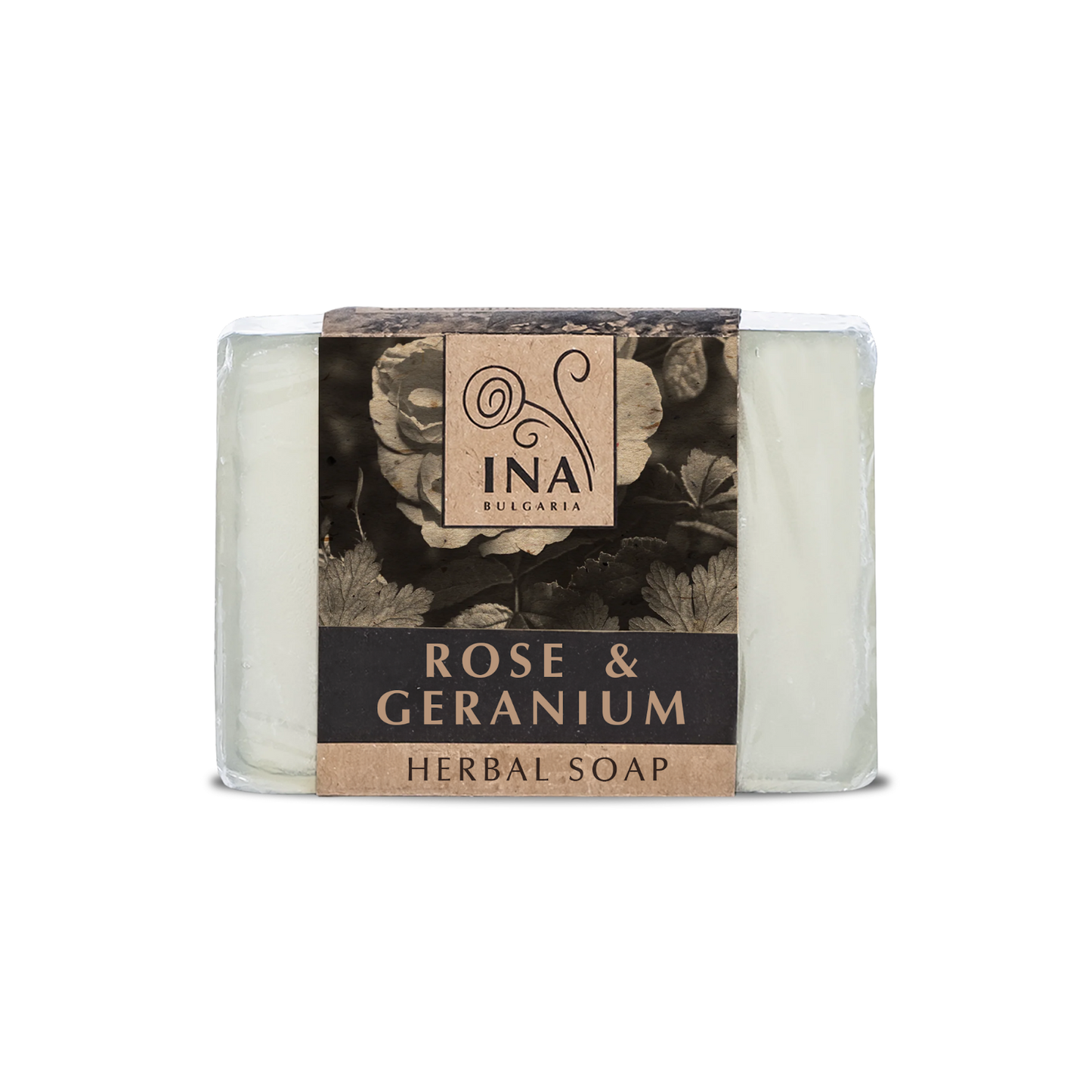Savon Naturel aux Herbes à l'Huile de Rose Damascena et au Géranium - action nourrissante