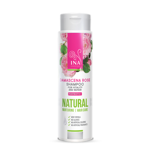 Shampoing Naturel à la Rose pour Cheveux Secs et Abîmés