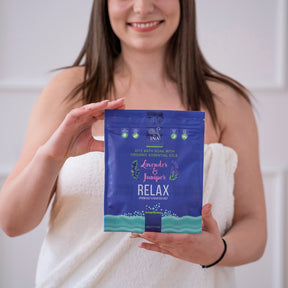 Relax - Sels de bain à la Lavande et au Genévrier pour la Relaxation et le Soulagement du Stress