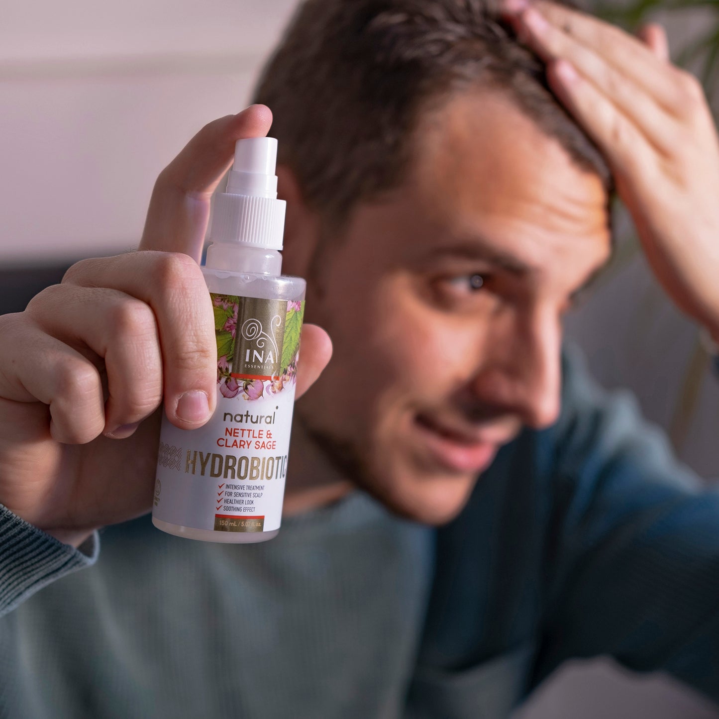 Hydrobiotic - Ortie & Sauge Sclarée - soins intensifs pour la Chute des cheveux, les Pellicules et le cuir chevelu Sensible