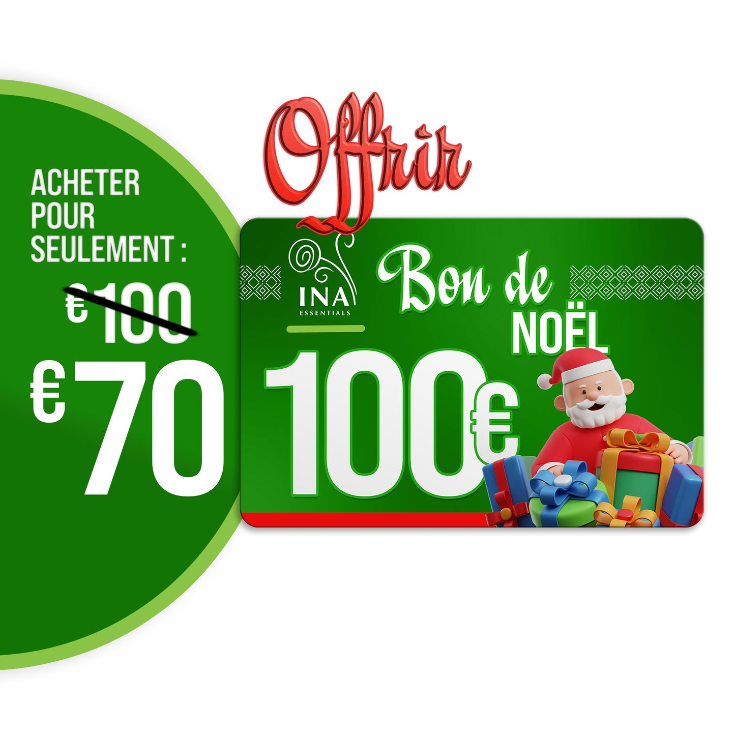 Achetez un bon cadeau de Noël d'une valeur de 100 €, payez 70 € - Bon cadeau numérique
