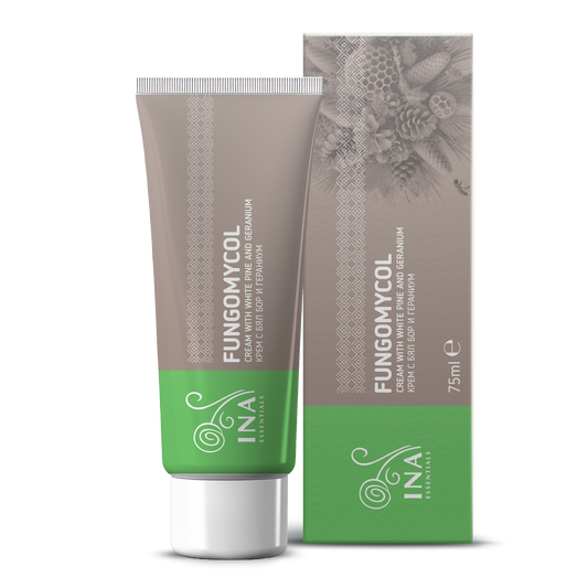 Crème 2 en 1 pour les Mycoses des ongles et la peau sèche et craquelée - au Pin blanc, à l'Urée et au Géranium