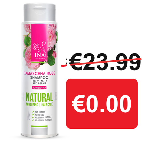+ Cadeau Shampoing Naturel à la Rose pour Cheveux Secs et Abîmés