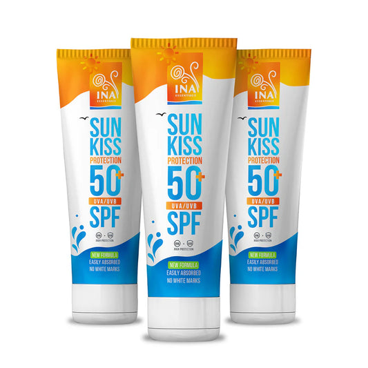 Pack familial pour protection solaire - 2+1 Crème solaire naturelle pour le visage et le corps SPF 50+ avec sapin blanc bio