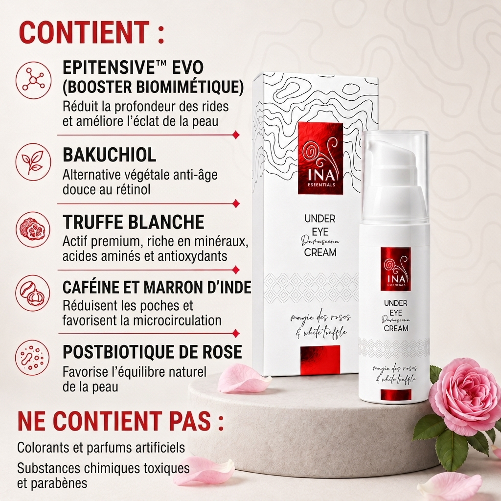 Crème contour des yeux anti-âge premium à la rose - Achetez 2, Recevez 1 Gratuite