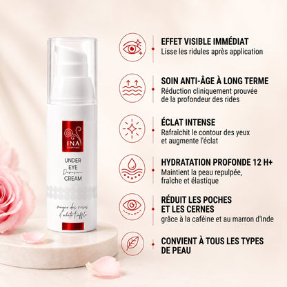 Crème contour des yeux anti-âge premium à la rose - Achetez 2, Recevez 1 Gratuite