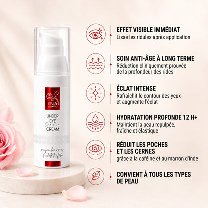 Crème contour des yeux anti-âge premium à la rose – Rose Eye Lift