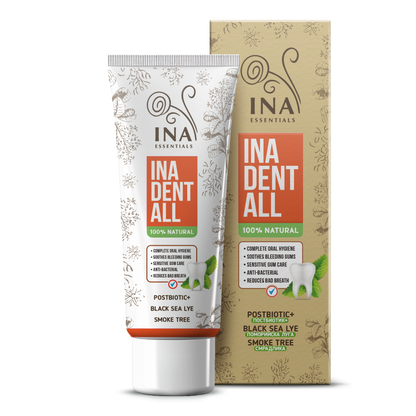 Dentifrice Naturel Sans Fluorure avec Arbre à Perruques, Lessive de la Mer Noire et Postbiotique - Ina Dent-All