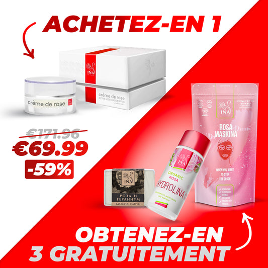 Achetez 1 Crème de Rose, Recevez 3 Produits Gratuits