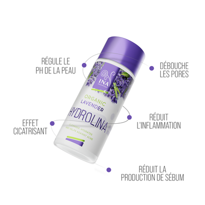 Eau de Lavande - Hydrolina - Hydrolat de Lavande Bio - pour l'Acné