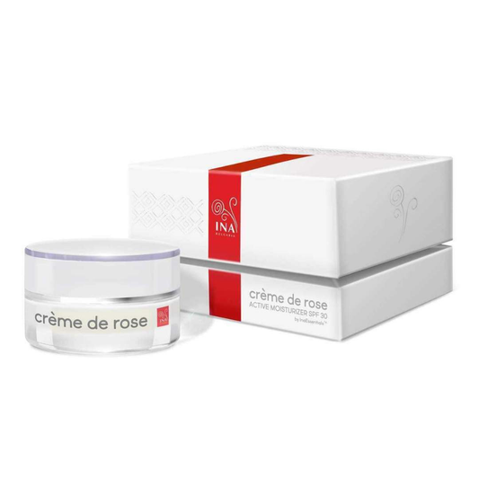 Crème de rose - Crème hydratante de jour avec SPF30 - hautement enrichi en huile Essentielle de Rose Bio